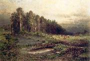 Alexei Savrasov Oil on canvas painting entitled oil painting on canvas